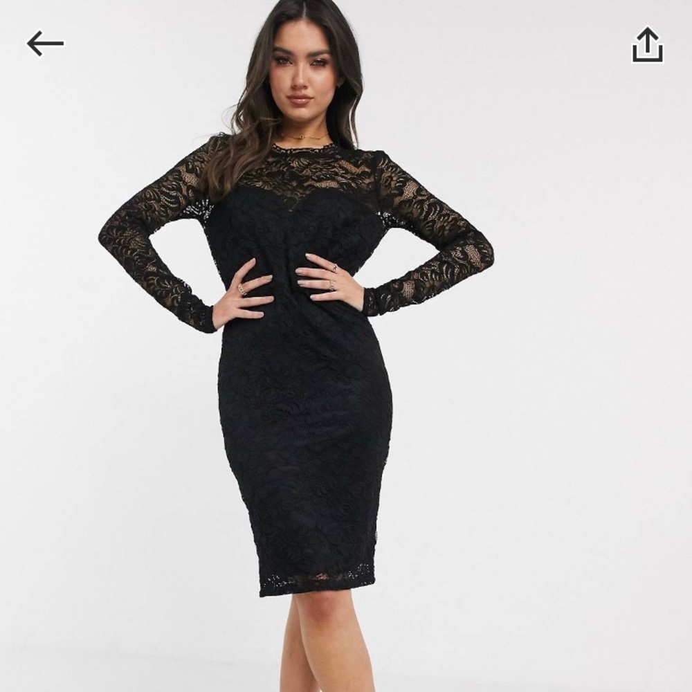 Super sexy black midi dress